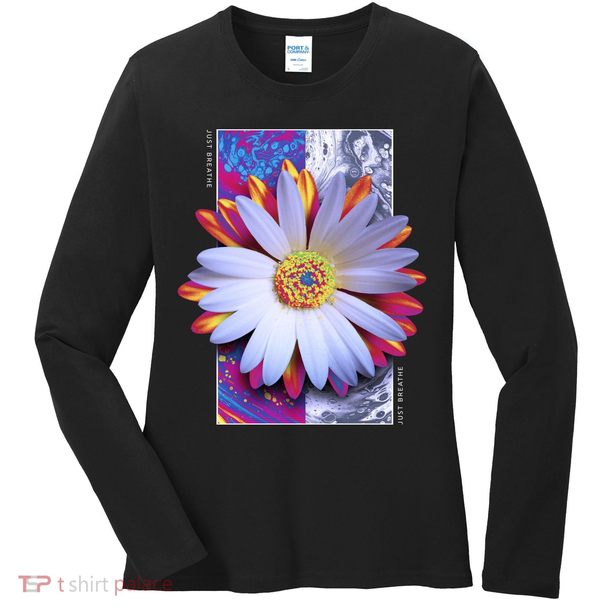 Holographic Lily Flower Women's Long Sleeve Shirt
