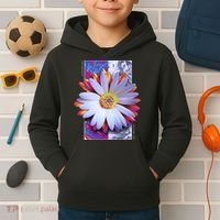 Holographic Lily Flower Kids Hoodie thumb 2