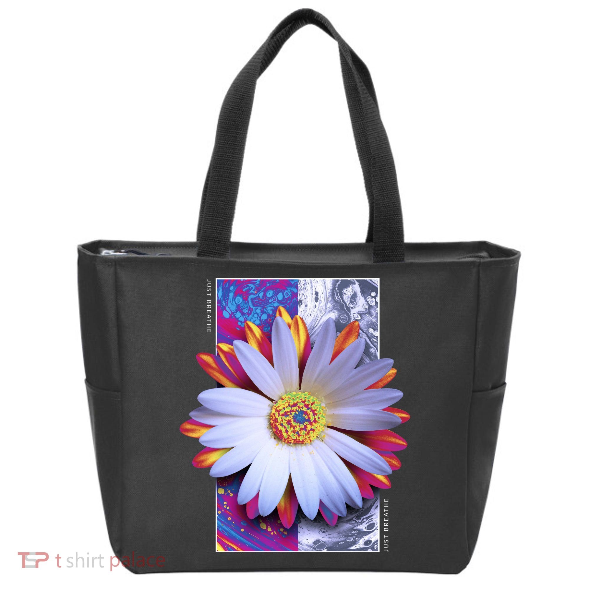 Holographic Lily Flower Tote Bag