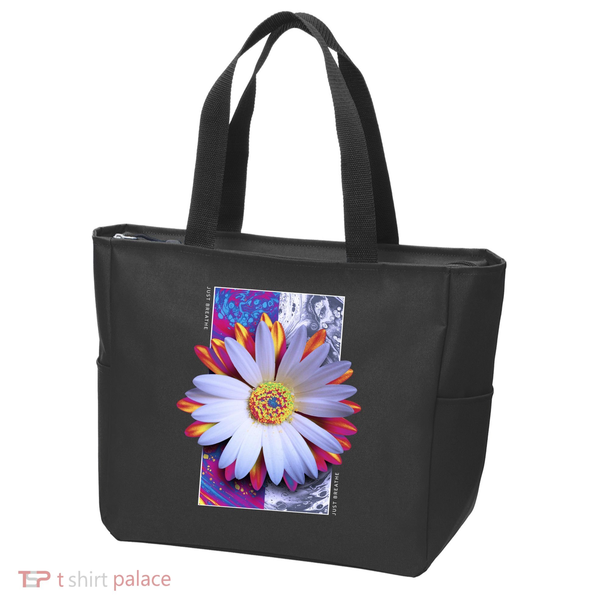 Holographic Lily Flower Tote Bag