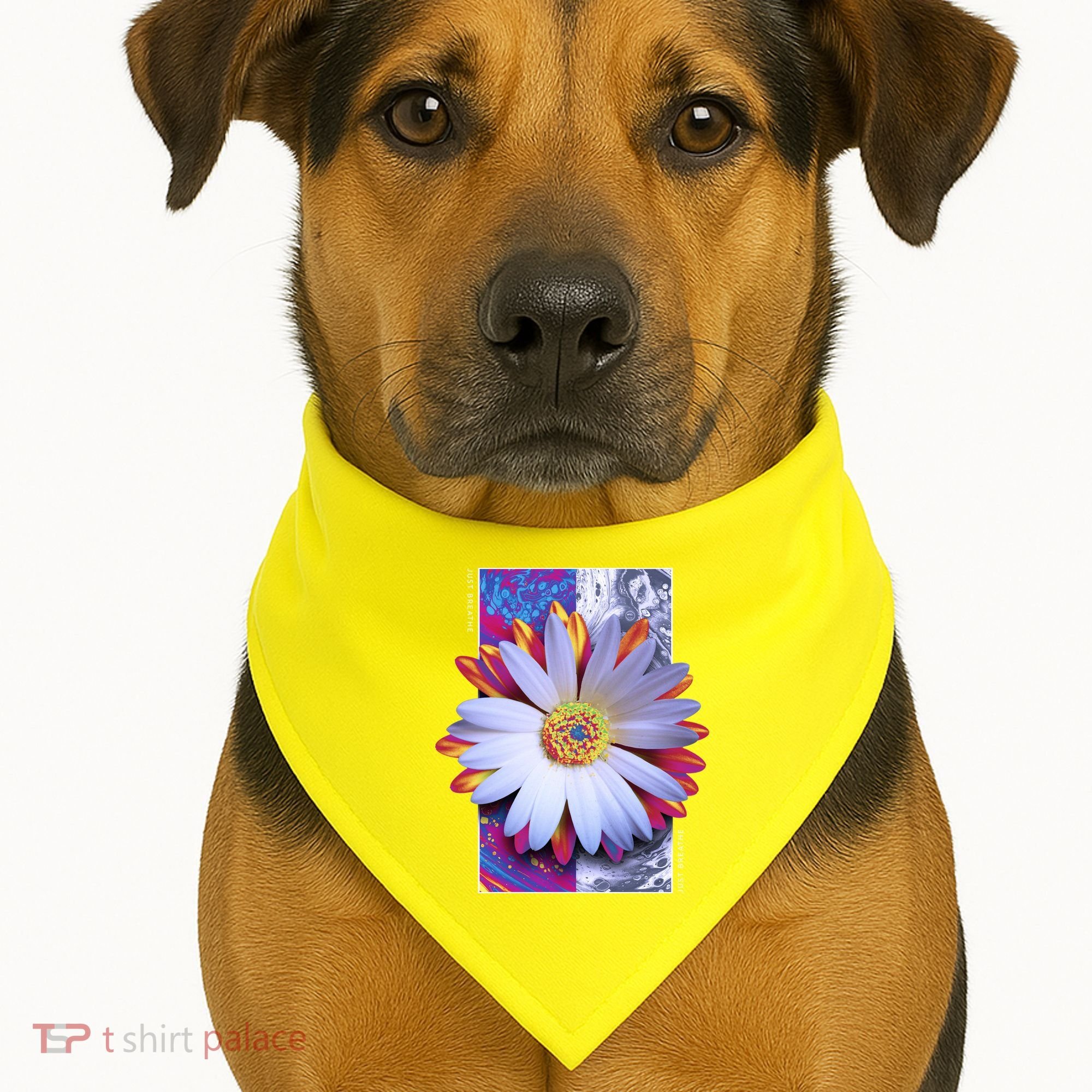 Holographic Lily Flower USA-Made Doggie Bandana