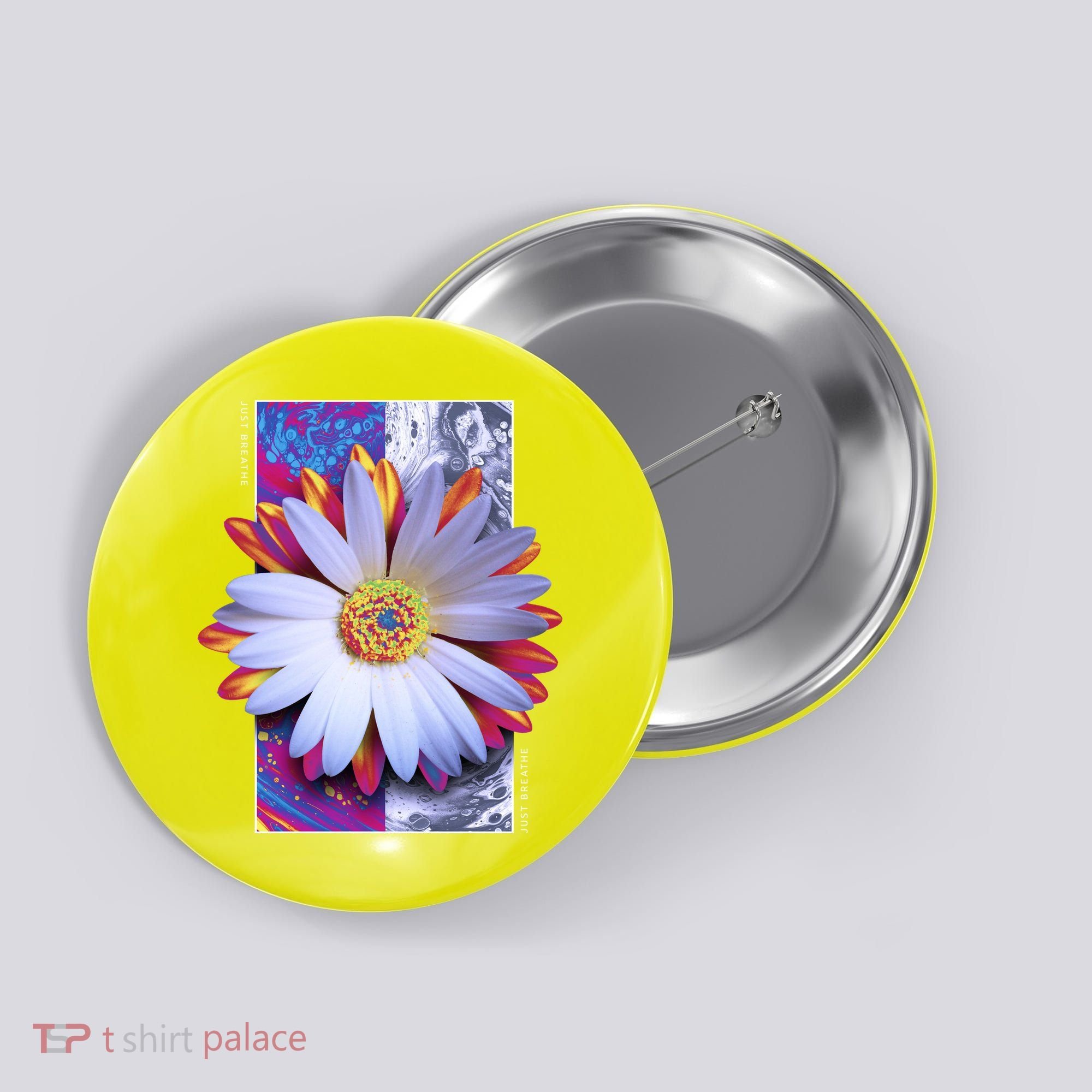 Holographic Lily Flower Button