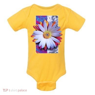 Holographic Lily Flower Baby Bodysuit