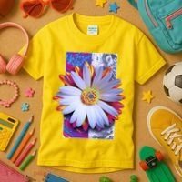Holographic Lily Flower Kids T-Shirt thumb 3