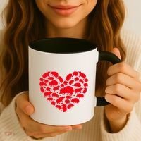 Hedgehog Lover Funny Love Heart Hedgehog Valentine's Day Gift Coffee Mug thumb 3
