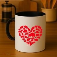 Hedgehog Lover Funny Love Heart Hedgehog Valentine's Day Gift Coffee Mug thumb 4