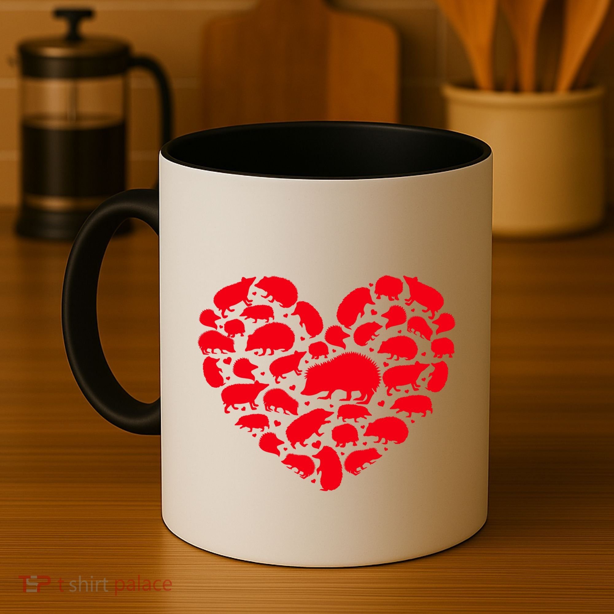 Hedgehog Lover Funny Love Heart Hedgehog Valentine's Day Gift Coffee Mug