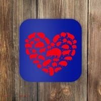 Hedgehog Lover Funny Love Heart Hedgehog Valentine's Day Gift Coaster thumb 0