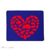 Hedgehog Lover Funny Love Heart Hedgehog Valentine's Day Gift Mousepad thumb 0