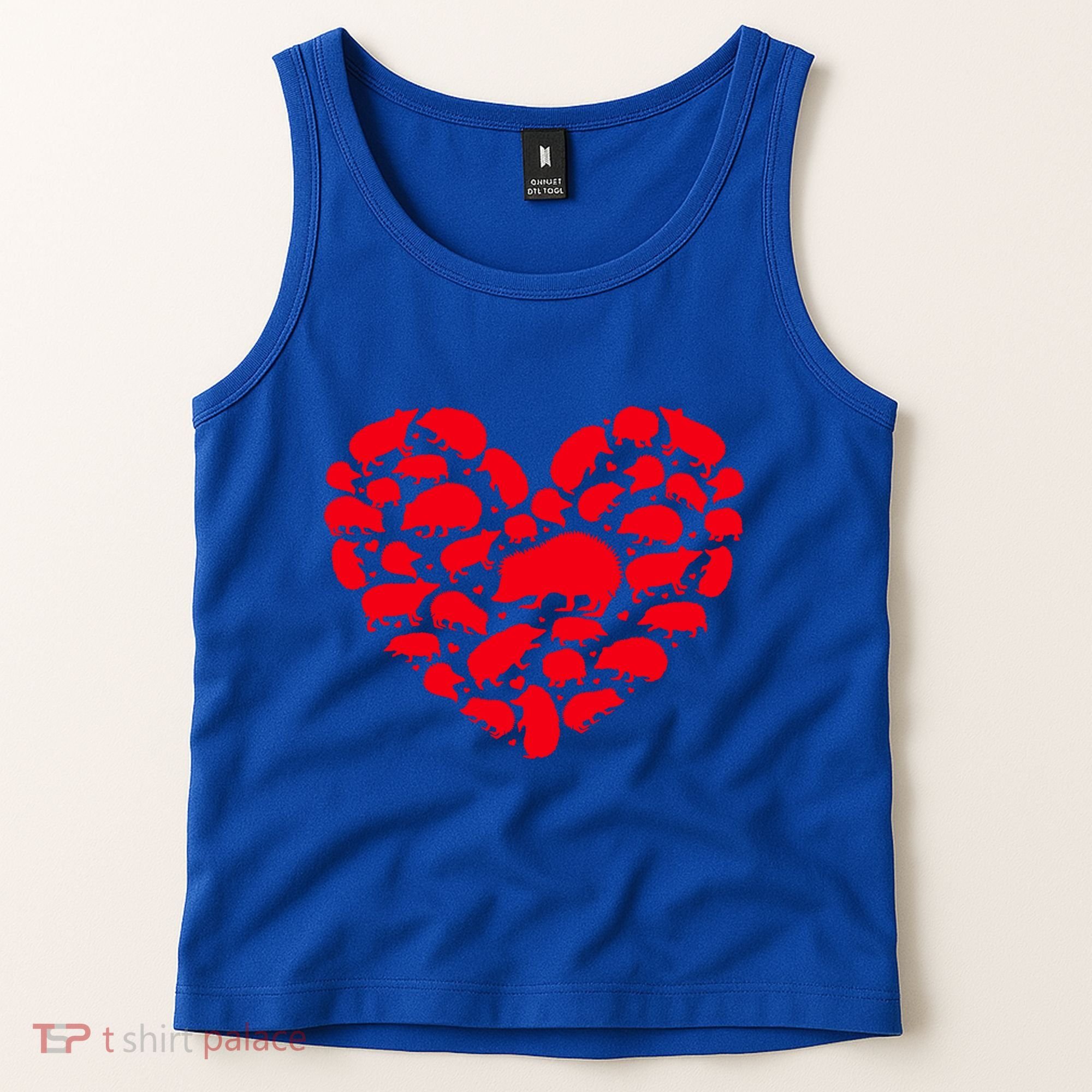 Hedgehog Lover Funny Love Heart Hedgehog Valentine's Day Gift Tank Top