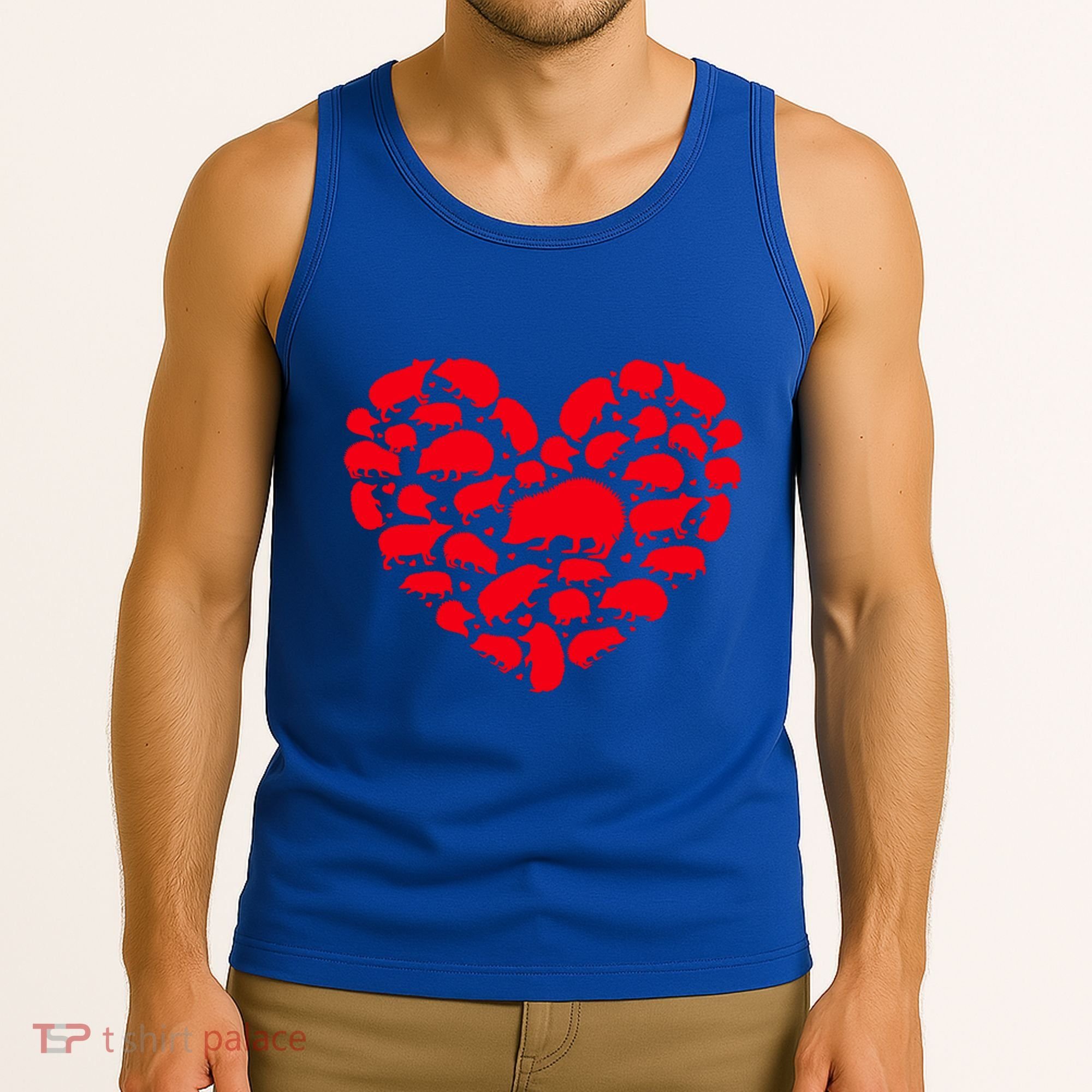 Hedgehog Lover Funny Love Heart Hedgehog Valentine's Day Gift Tank Top