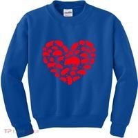 Hedgehog Lover Funny Love Heart Hedgehog Valentine's Day Gift Kids Sweatshirt thumb 0