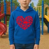 Hedgehog Lover Funny Love Heart Hedgehog Valentine's Day Gift Kids Hoodie thumb 2