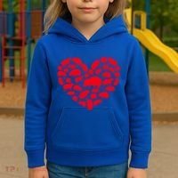 Hedgehog Lover Funny Love Heart Hedgehog Valentine's Day Gift Kids Hoodie thumb 3