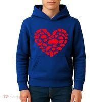 Hedgehog Lover Funny Love Heart Hedgehog Valentine's Day Gift Kids Hoodie thumb 4