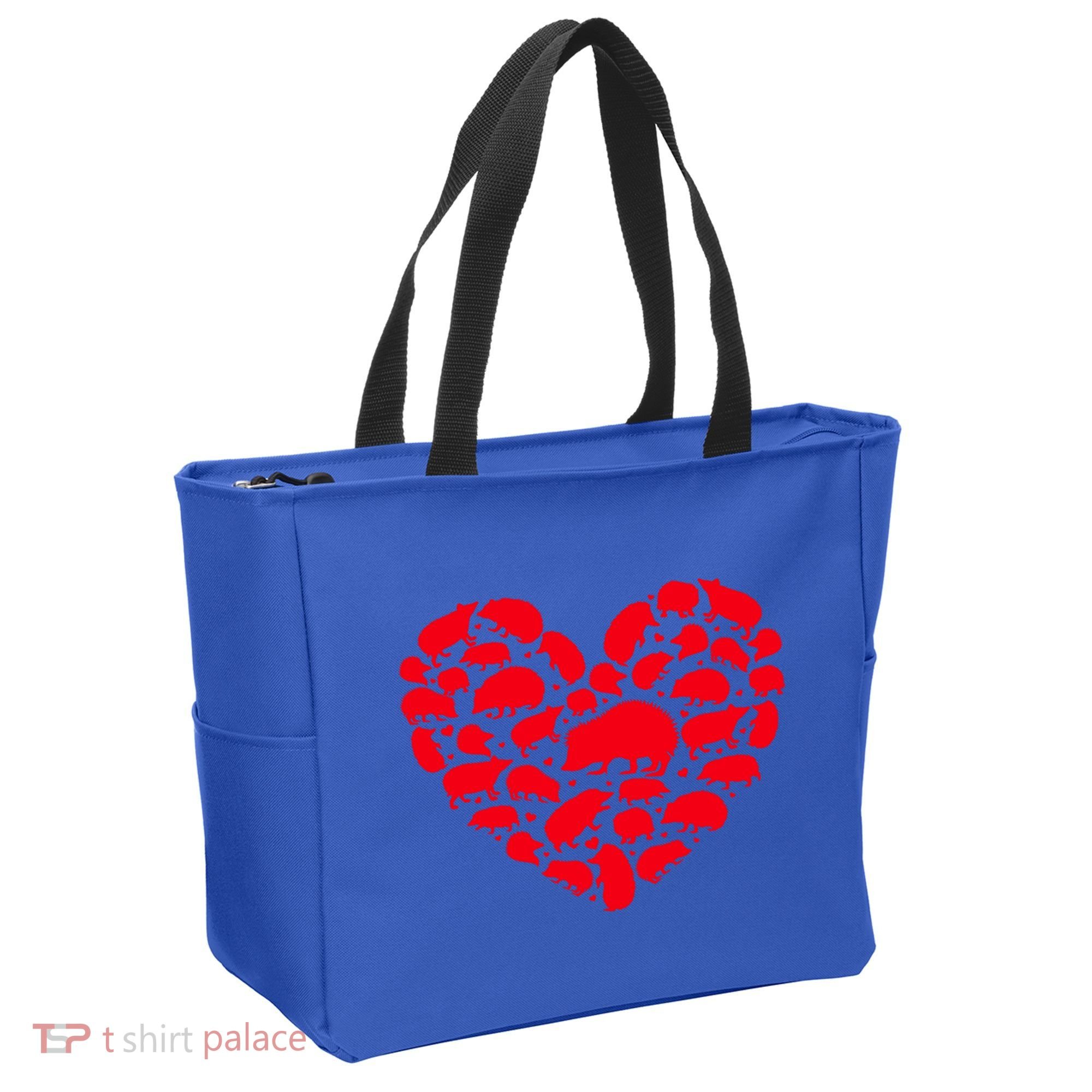 Hedgehog Lover Funny Love Heart Hedgehog Valentine's Day Gift Tote Bag