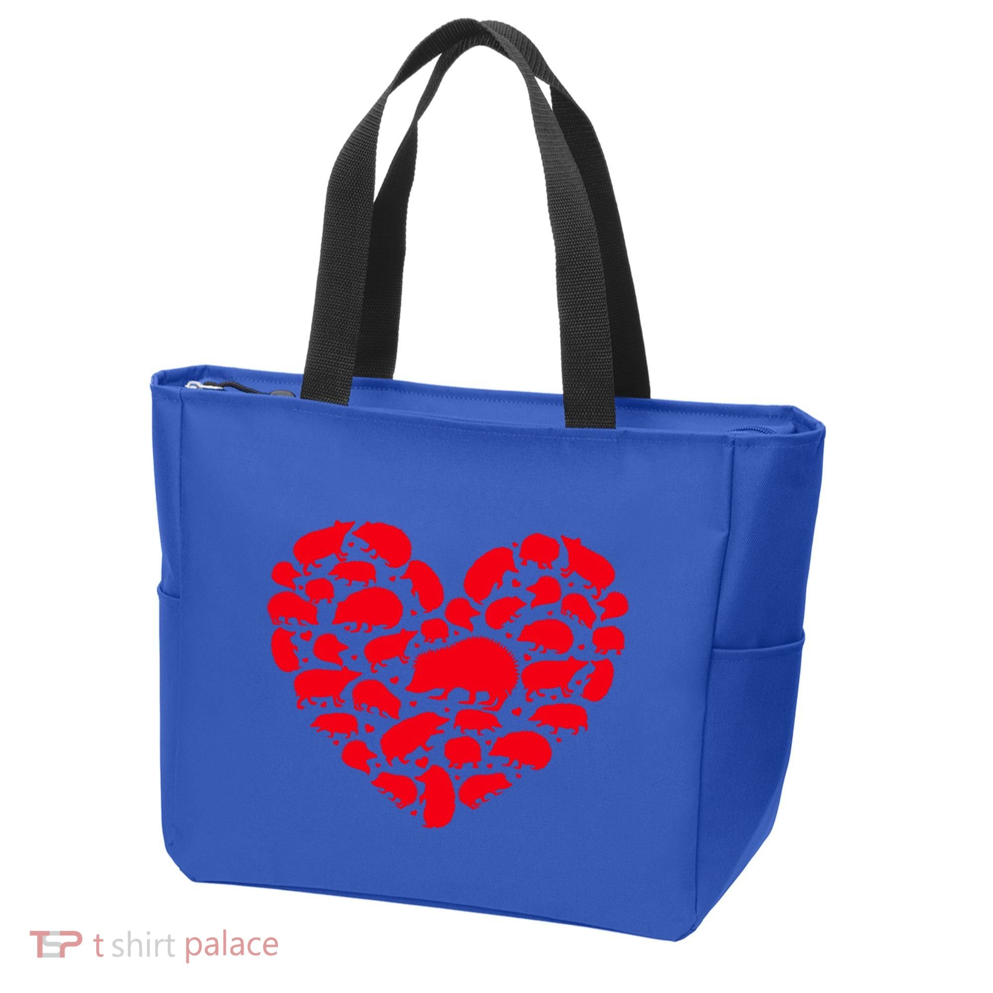 Hedgehog Lover Funny Love Heart Hedgehog Valentine's Day Gift Tote Bag