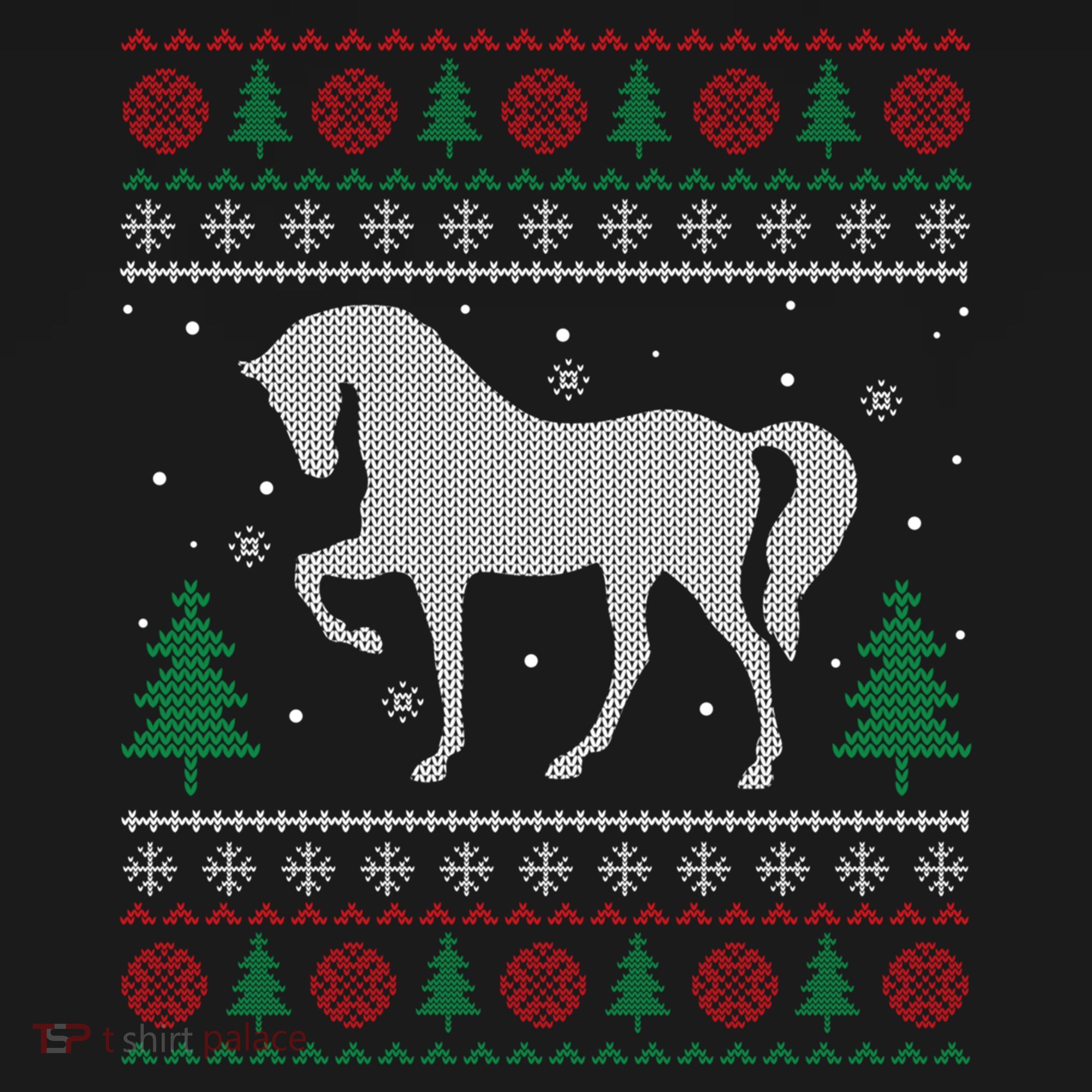 Horse Lover Funny Gift Horse Ugly Sweater Christmas Xmas Gift Ornament