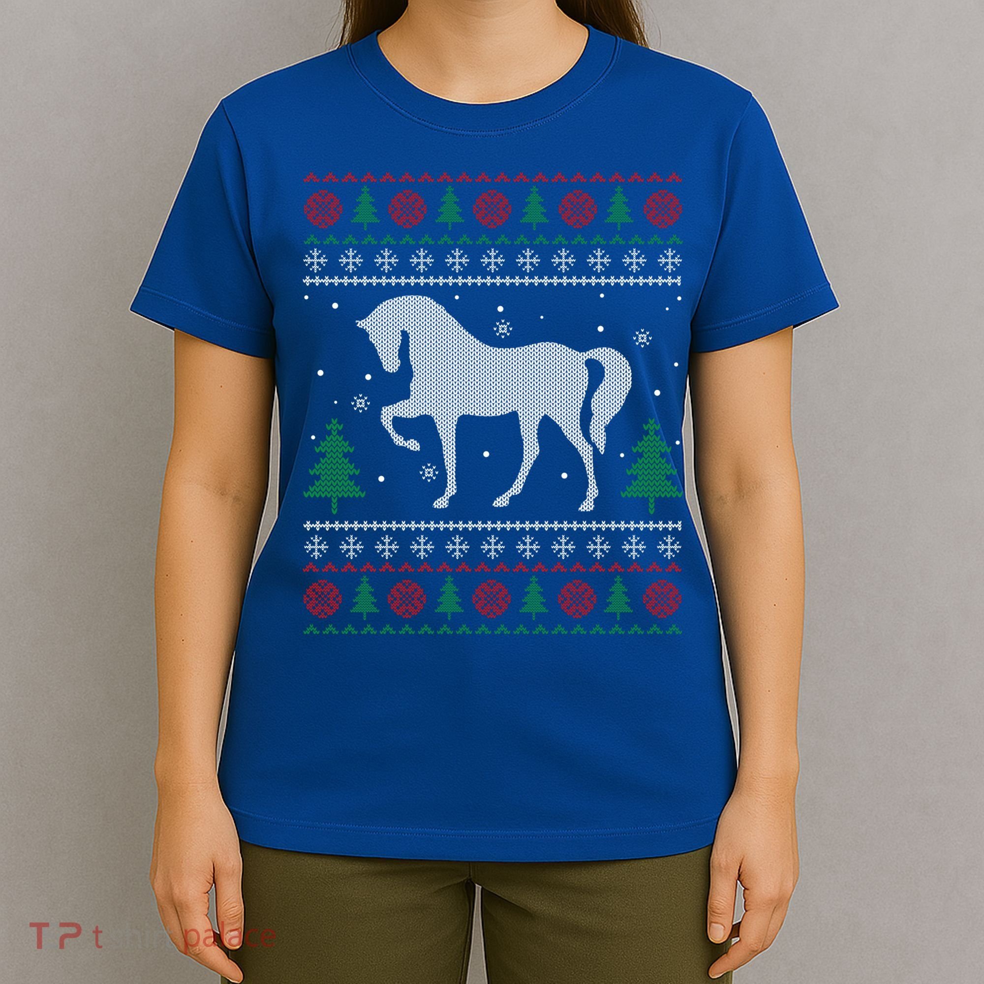 Horse Lover Funny Gift Horse Ugly Sweater Christmas Xmas Gift T-Shirt