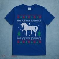 Horse Lover Funny Gift Horse Ugly Sweater Christmas Xmas Gift T-Shirt thumb 5