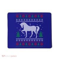 Horse Lover Funny Gift Horse Ugly Sweater Christmas Xmas Gift Mousepad thumb 0