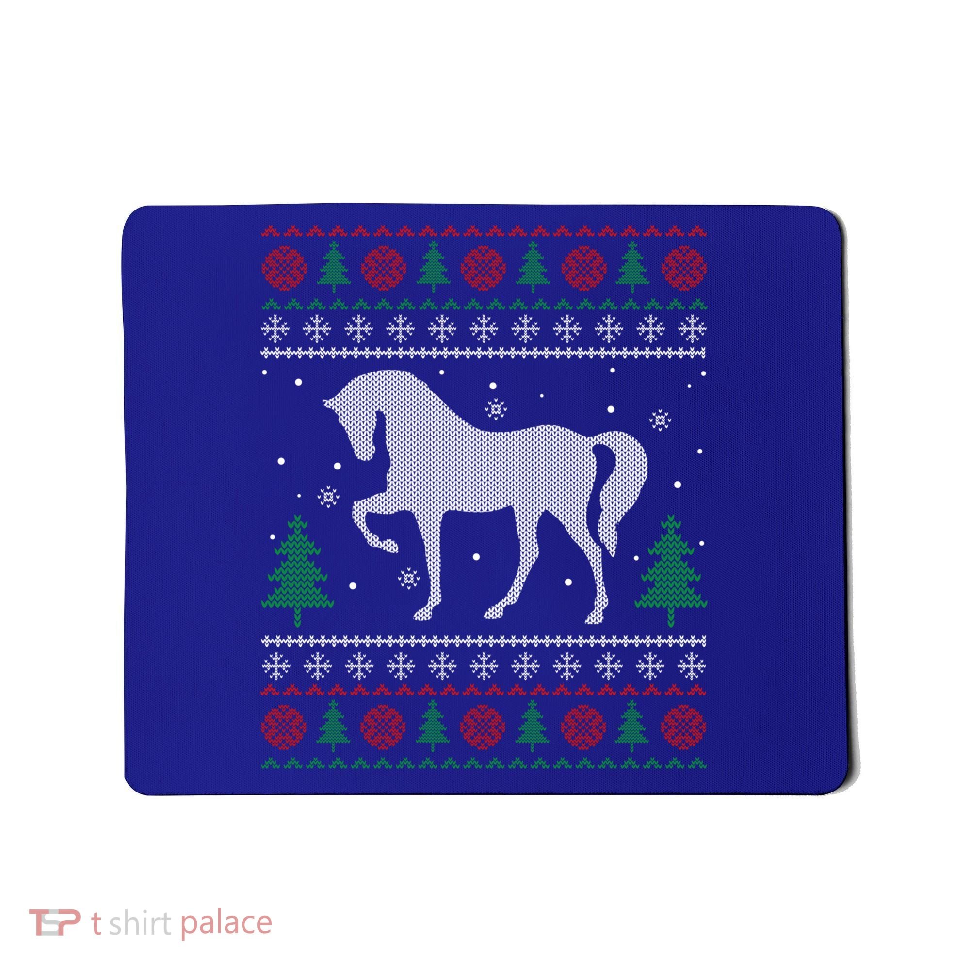 Horse Lover Funny Gift Horse Ugly Sweater Christmas Xmas Gift Mousepad