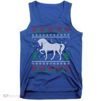 Horse Lover Funny Gift Horse Ugly Sweater Christmas Xmas Gift Tank Top thumb 0