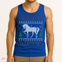 Horse Lover Funny Gift Horse Ugly Sweater Christmas Xmas Gift Tank Top thumb 3