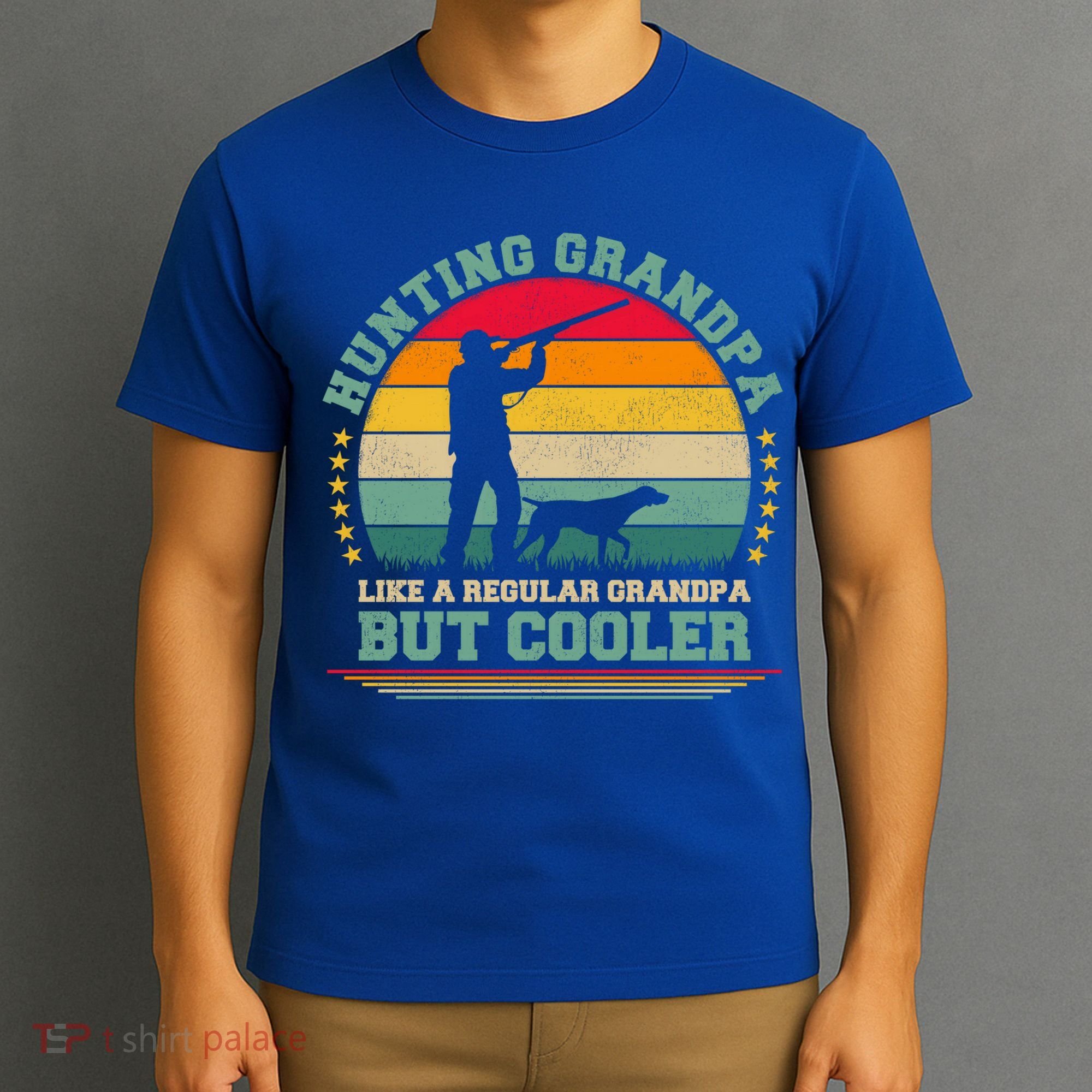 Hunting Lover Funny Vintage Hunting Grandpa Fathers Day Gift T-Shirt