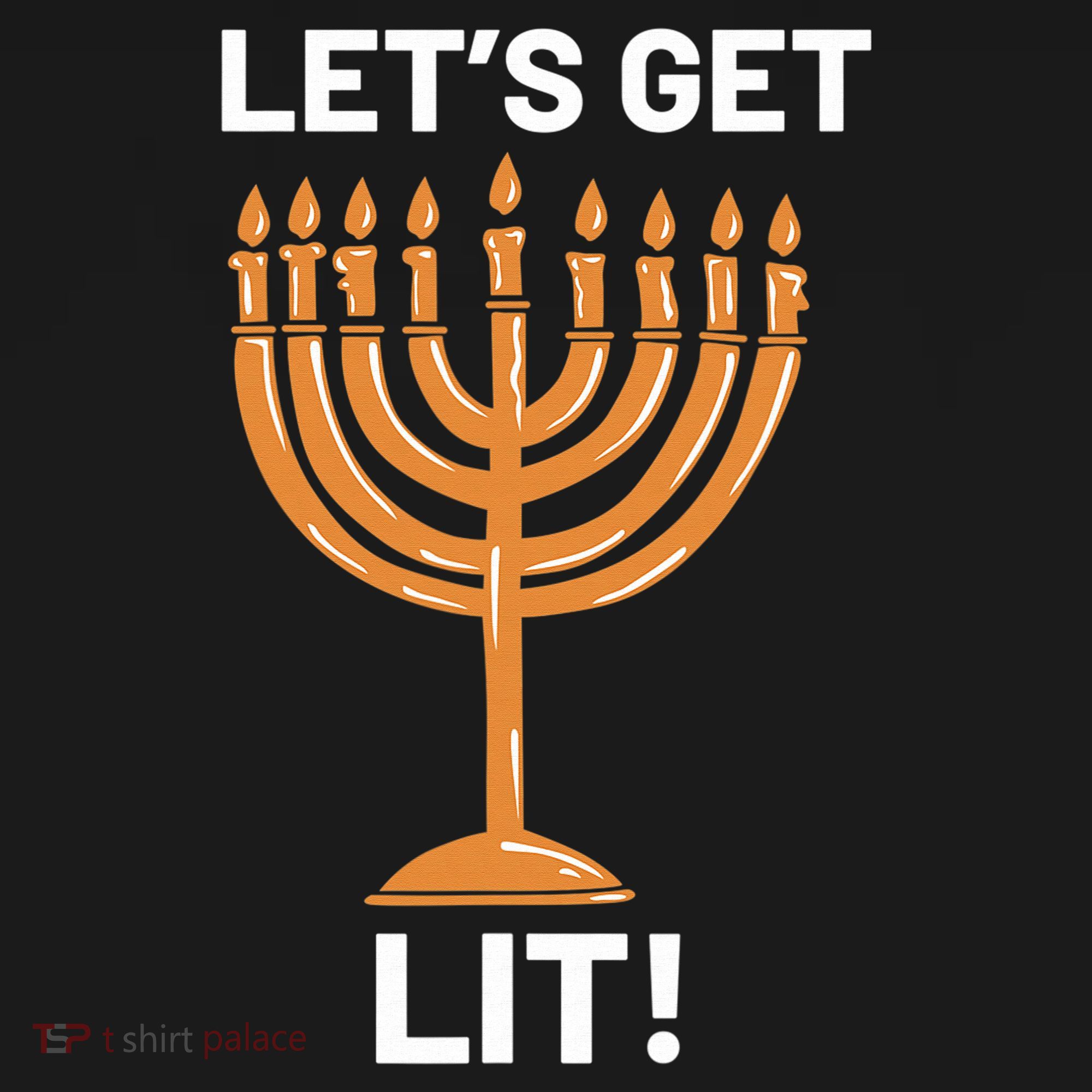Hanukkah Lets Get Lit Menorah Funny Hebrew Jewish Holiday  Mousepad