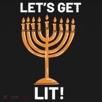 Hanukkah Lets Get Lit Menorah Funny Hebrew Jewish Holiday  Women's Tank Top thumb 5