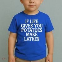 Hanukkah Life Gives Potatoes Make Latkes Chanukah Toddler T-Shirt thumb 2