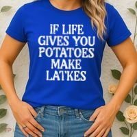 Hanukkah Life Gives Potatoes Make Latkes Chanukah Women's T-Shirt thumb 2
