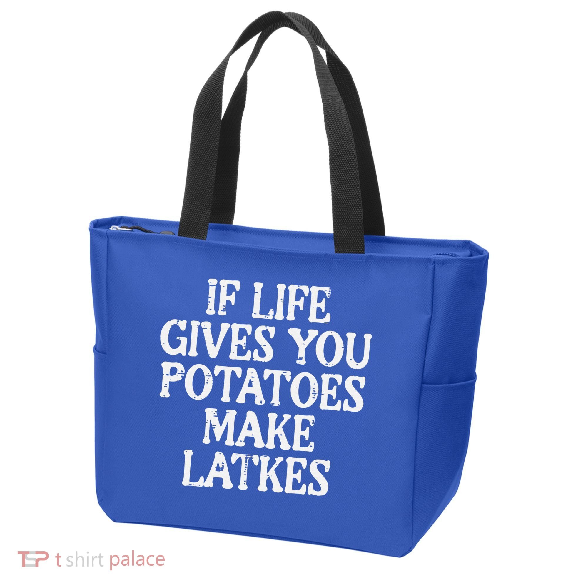 Hanukkah Life Gives Potatoes Make Latkes Chanukah Tote Bag