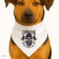Hipster Lumberjack USA-Made Doggie Bandana thumb 1