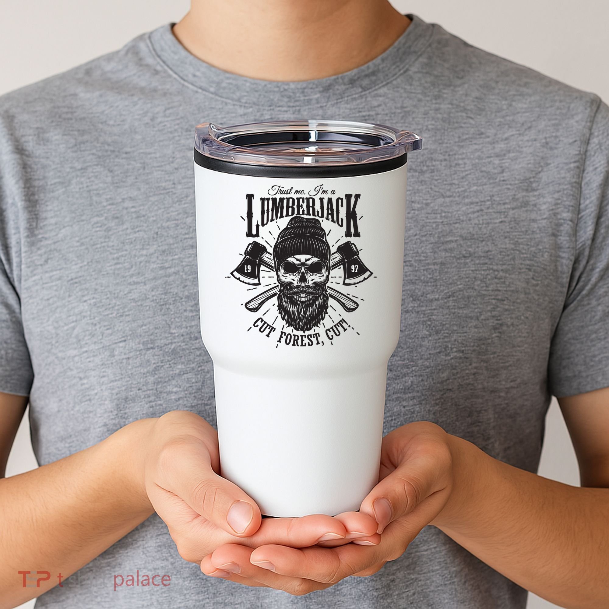 Hipster Lumberjack Tumbler