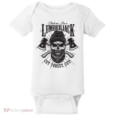 Hipster Lumberjack Baby Bodysuit