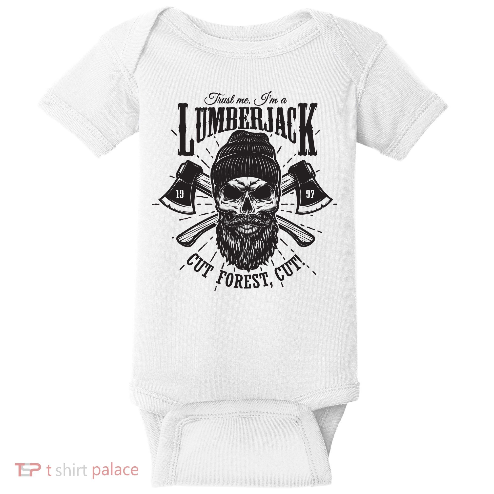Hipster Lumberjack Baby Bodysuit