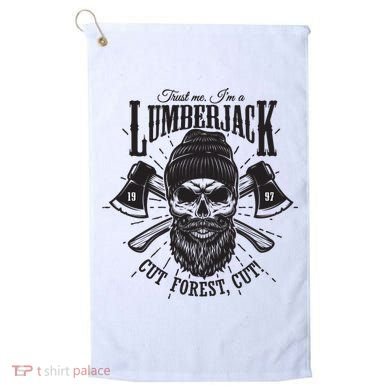 Hipster Lumberjack Golf Towel