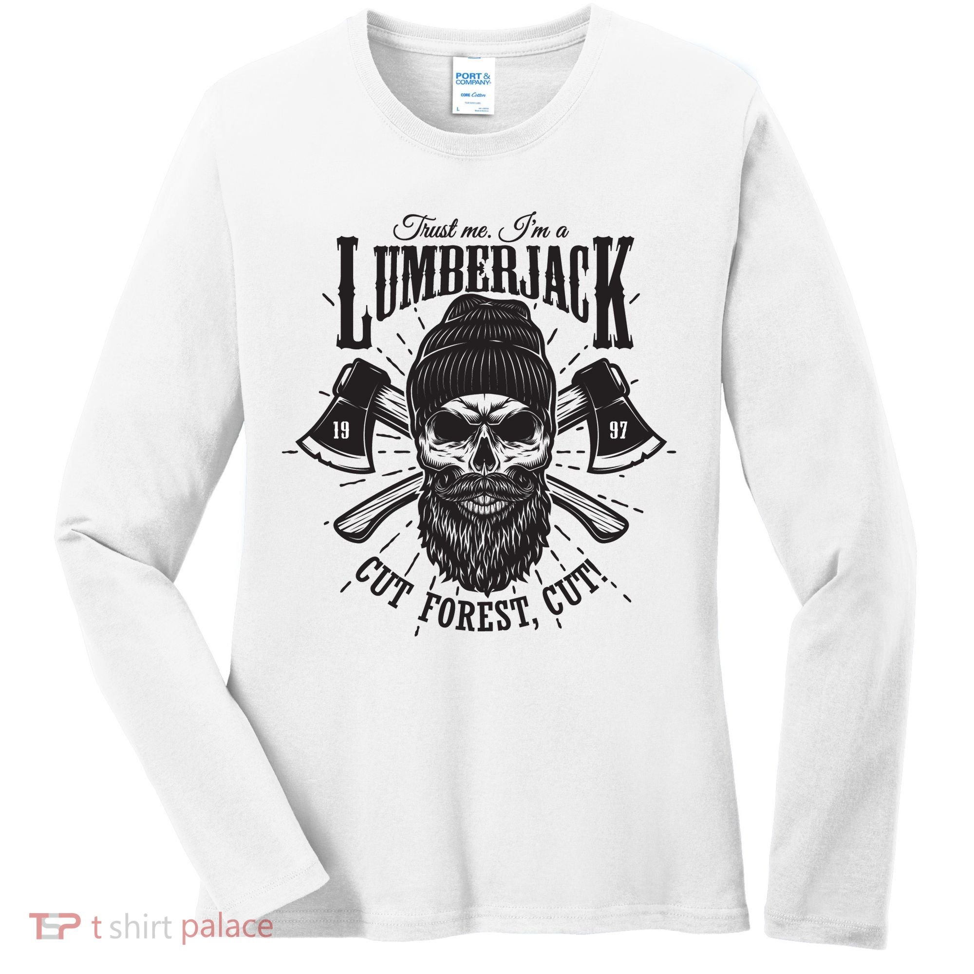 Hipster Lumberjack Women's Long Sleeve Shirt