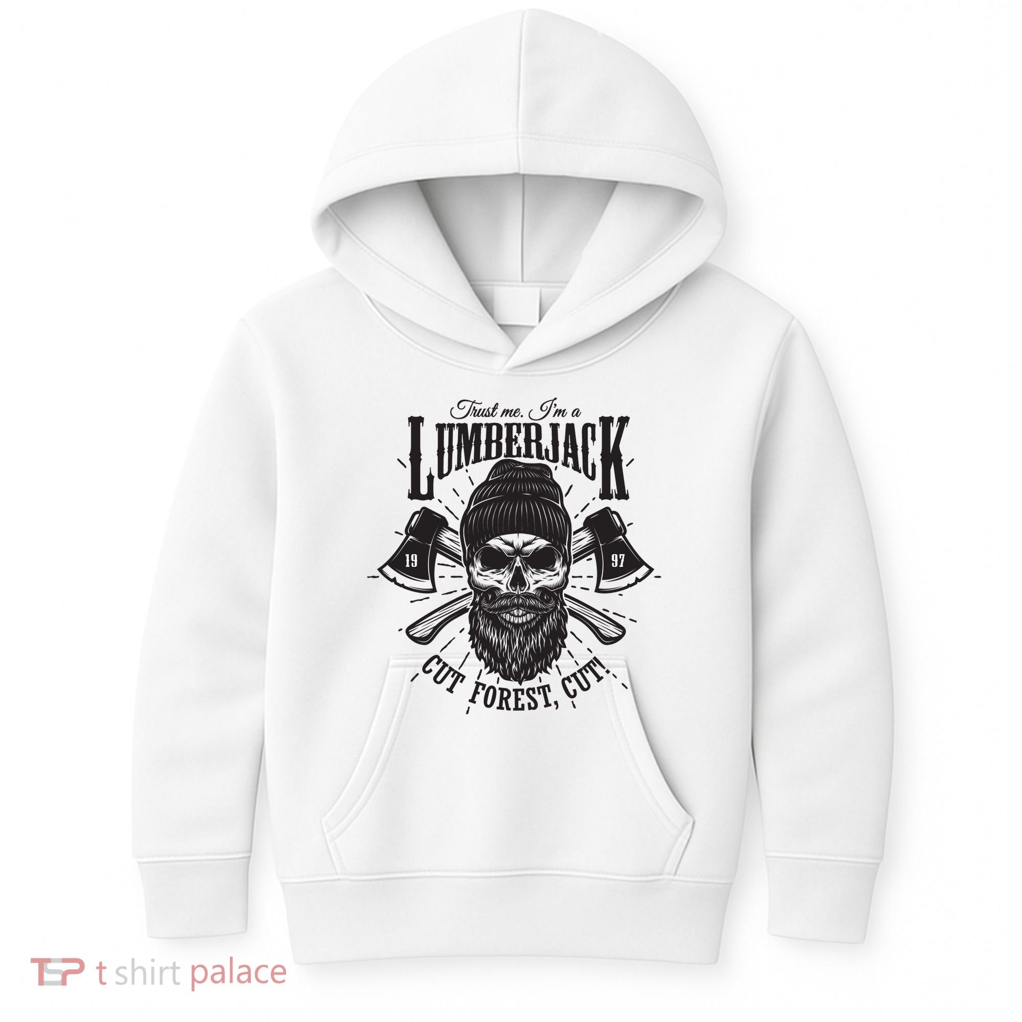 Hipster Lumberjack Kids Hoodie