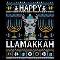 Happy Llamakkah Hanukkah Llama Menorah Chanukah Alpaca Gift Coffee Mug thumb 5