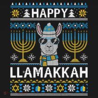 Happy Llamakkah Hanukkah Llama Menorah Chanukah Alpaca Gift Toddler Hoodie thumb 2