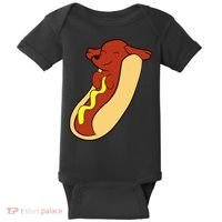 Hotdog Lover Hotdog Dachshund Hot Dog Baby Bodysuit thumb 0