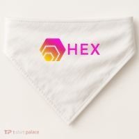 Hex Logo, Hex DeFi, Hex Blockchain, Hex Network, Hex Crypto USA-Made Doggie Bandana thumb 0