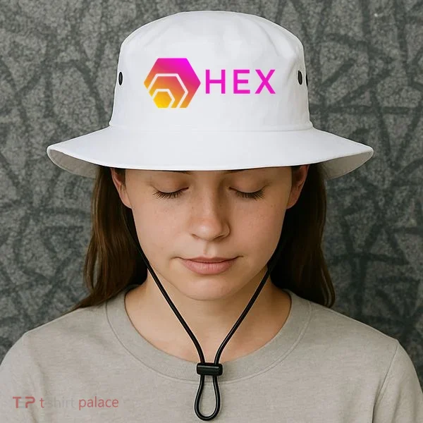 Hex Logo, Hex DeFi, Hex Blockchain, Hex Network, Hex Crypto Bucket Hat