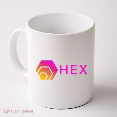 Hex Logo, Hex DeFi, Hex Blockchain, Hex Network, Hex Crypto Coffee Mug