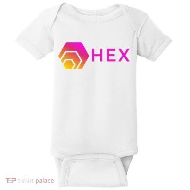 Hex Logo, Hex DeFi, Hex Blockchain, Hex Network, Hex Crypto Baby Bodysuit