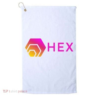 Hex Logo, Hex DeFi, Hex Blockchain, Hex Network, Hex Crypto Golf Towel