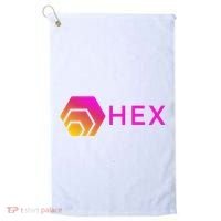 Hex Logo, Hex DeFi, Hex Blockchain, Hex Network, Hex Crypto Golf Towel thumb 0